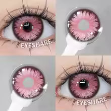 EYESHARE 1 Pair Fashion Colored Contact Lenses for Eyes Purple Color Contacts Red Lenses Pink Soft Lenses Beauty Makeup Yearly