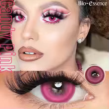 Bio-essence Contact Lenses 2PCS Colored Contact Lenses Cosplay Red Lenses 1Year Fashion Color Beauty Lenses Party Cute Eye Lens