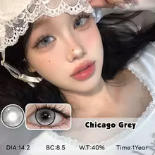 KSSEYE 2PCS Colored Contact Lenses for Eye with Diopters Contact Lenses Green Soft Lenses Beauty Pupils Contacts 0~-8.00 degrees