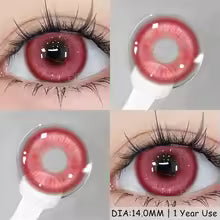 EYESHARE 1 Pair Fashion Colored Contact Lenses for Eyes Purple Color Contacts Red Lenses Pink Soft Lenses Beauty Makeup Yearly