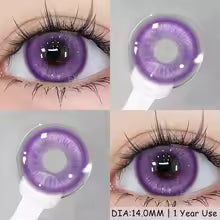 EYESHARE 1 Pair Fashion Colored Contact Lenses for Eyes Purple Color Contacts Red Lenses Pink Soft Lenses Beauty Makeup Yearly