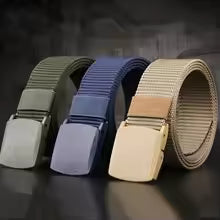 Military Men Belt 2023 Army Belts Adjustable Belt Men Outdoor Travel Tactical Waist Belt with Plastic Buckle for Pants 120cm